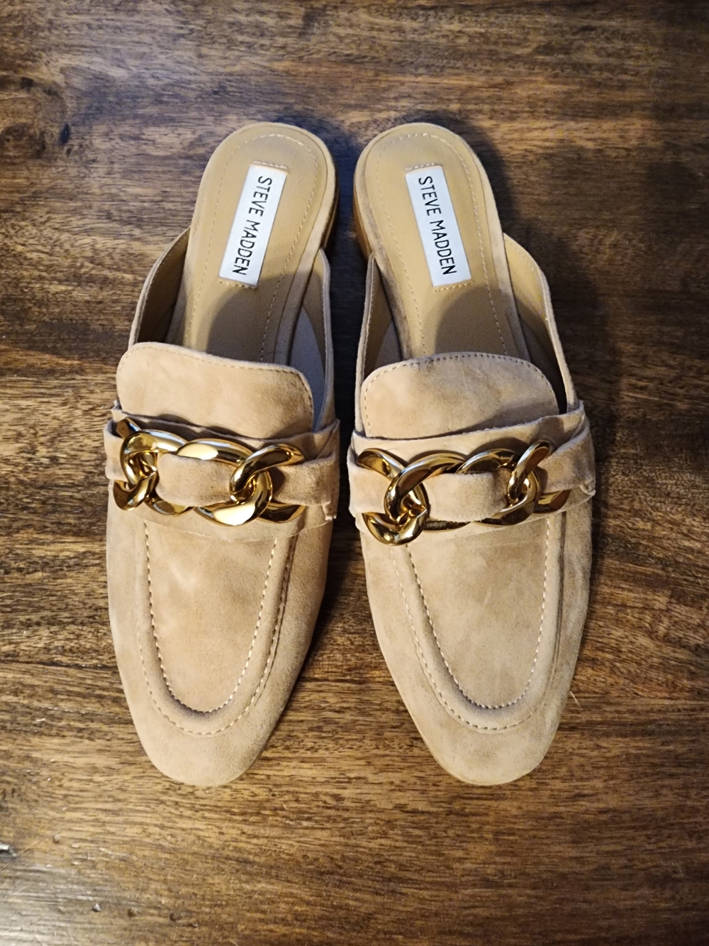 Steve Madden Cassady Mules Tan Suede Size 8 New Without Box